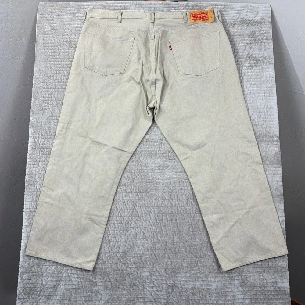 Levi's 501 Original Fit Jeans Beige Cone Denim Button Fly Mens W44 L34‎